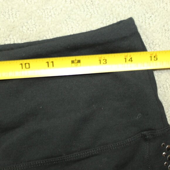 Suave Leggings Revolutionary Tummy Control Size M Black Silver Metallic Accent - Picture 4 of 4